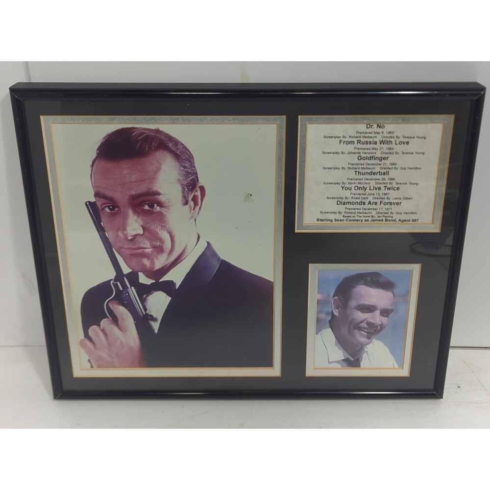 James Bond Sean Connery Framed Photo Collage, 11 x 14-Inch 16125U